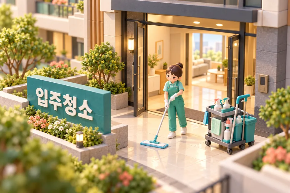 입주청소·줄눈 분야 연출 그림